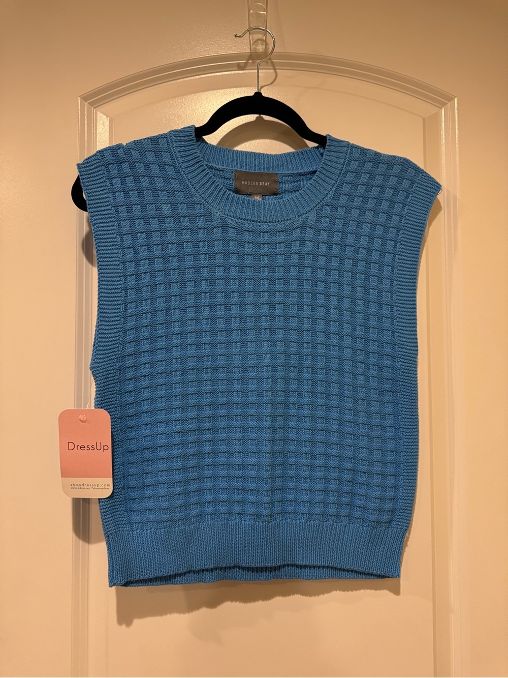 Hudson Gray Medium Blue Knit Tank Top Sweater
